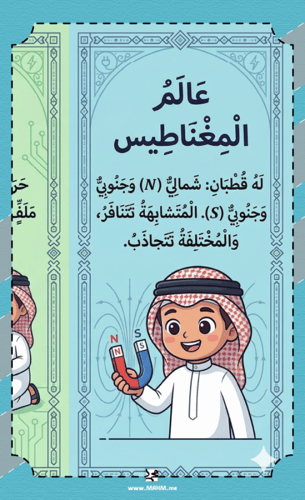 ⚡ مطوية "طاقة وإبداع" – الكهرباء والمغناطيس لعلماء...