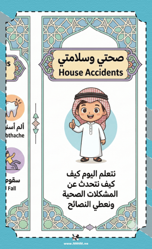 مطوية "House Accidents" للإنجليزي – تعلم كيف تعبر...