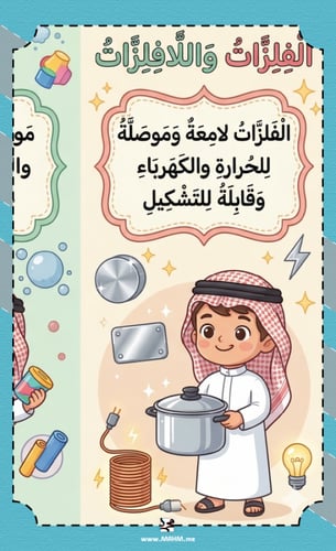 مطوية ونشاط "الفلزات واللافلزات" – جاهزة للطباعة،...