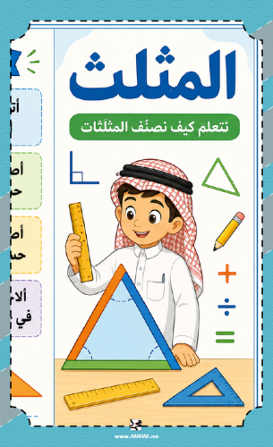مطوية المثلث رياضيات الصف الرابع الابتدائي بنين Wo...