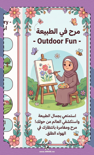 مطوية "Outdoor Fun" للإنجليزي – استكشفي جمال الطبي...