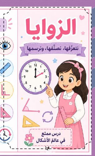 مطوية جاهزة للطباعة لتبسيط درس الزوايا لطالبات الص...