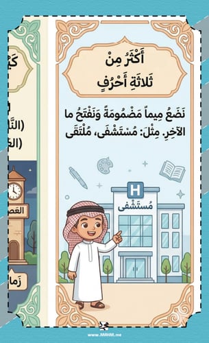⏳ مطوية "اسم الزمان والمكان" الاحترافية – لطلاب ال...