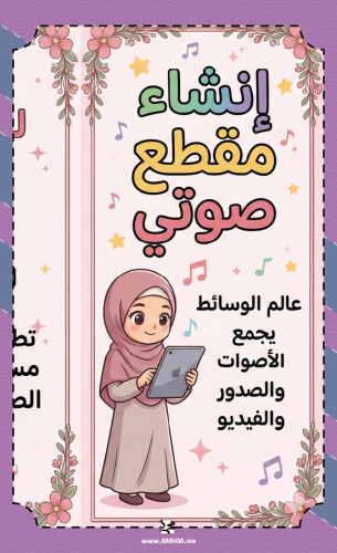 مطوية "نجمات الإذاعة" - إنشاء مقطع صوتي (بنات)