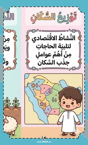 مطوية ونشاط "توزيع السكان (العوامل البشرية)" – جاه...