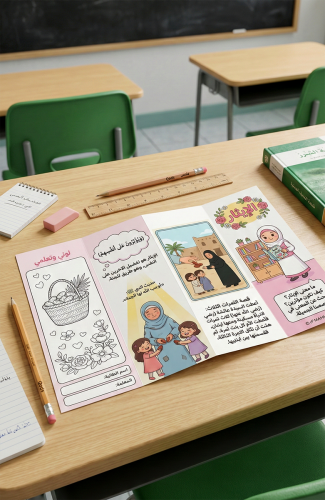 مطوية "خُلق الإيثار" التفاعلية – لغتي الصف الثالث...