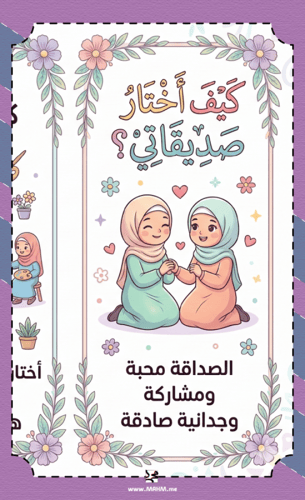 مطوية "صداقتي سر سعادتي" - مهارات حياتية (ثالث ابت...