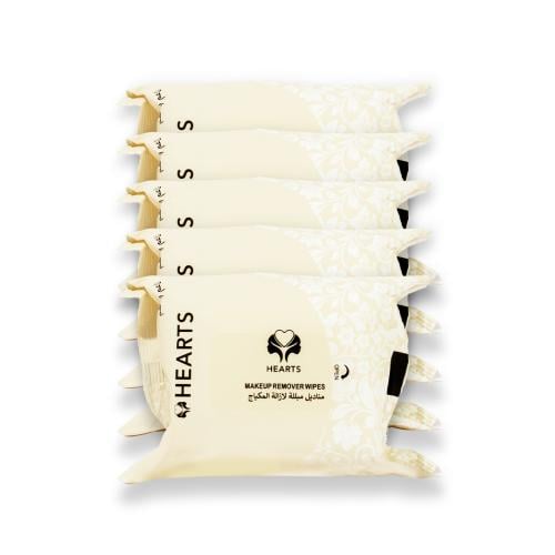 عرض هارتس مناديل مبللة لإزالة المكياج 5 عبوة