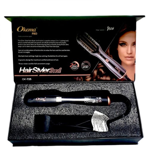 استشوار اوكيما المطور 3 في 1- اسودOK-725