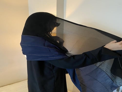 طرحة لنن لون كحلي