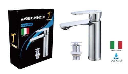 Italian model chrome sink mixer