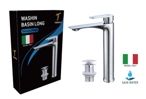 High model Italian chrome sink mixer
