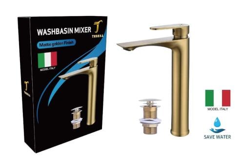 High model Italian gold sink mixer
