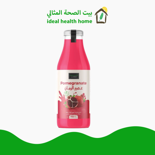 عصير الرمان العضوي والنقي 100% 750مل ORGANIC LAND