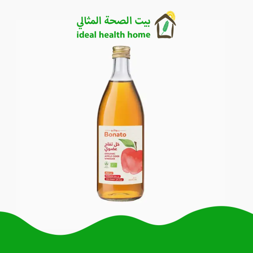 خل تفاح عضوي مع أم الخل غير مفلتر 1 لتر