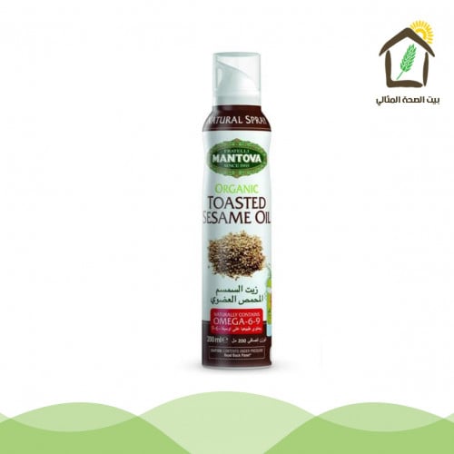 زيت السمسم المحمص العضوي أوميغا6-9 200مل MANTOVA