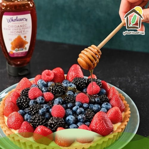 عسل أبيض خام غير منقى عضوي 454جم