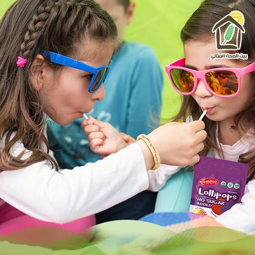 حلاوة مصاص عضوية مشكلة بدون سكر مضاف 24حبة