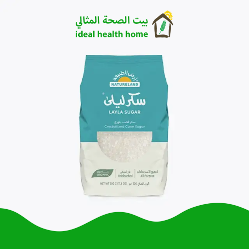 ليلى سكر القصب البلوري العضوي 500 جم