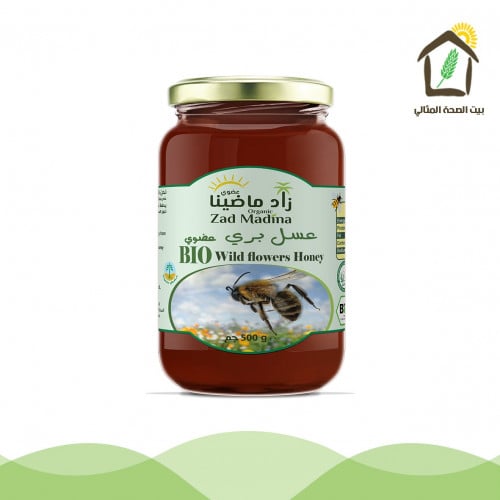 عسل بري عضوي 500جم زاد ماضينا