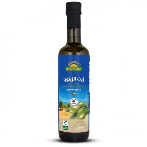 زيت الزيتون بكر رفيع عضوي فلسطيني عصرة باردة 500مل