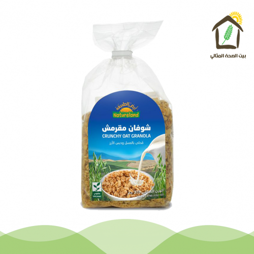 شوفان مقرمش محلى بالعسل ودبس الأرز عضوي 375جم
