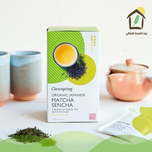 شاي ماتشا أخضر بالسينشا ياباني عضوي 20كيس 36جمClea...