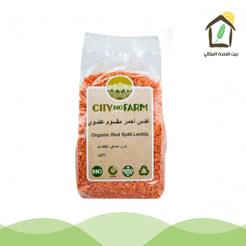 عدس أحمر عضوي 400جم