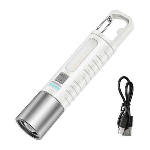 A handheld lamp that works with 3 different lighting modes suitable for camping, trips, and emergencies
