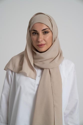 حجاب شيفون مع بندانه متصله - نود