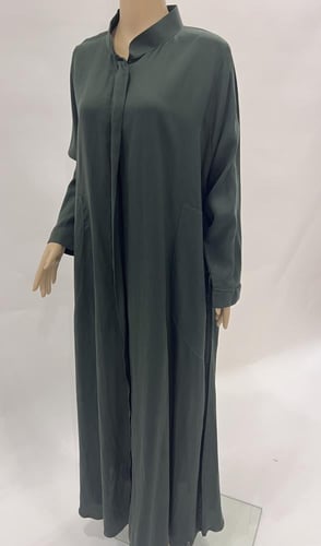 عباية واسعة مع طرحة - لون أخضر