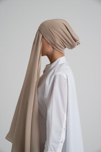 حجاب شيفون مع بندانه متصله - نود