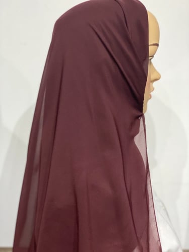 طرحة عمليه من القطن والشيفون