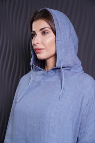 طقم لينن ازرق