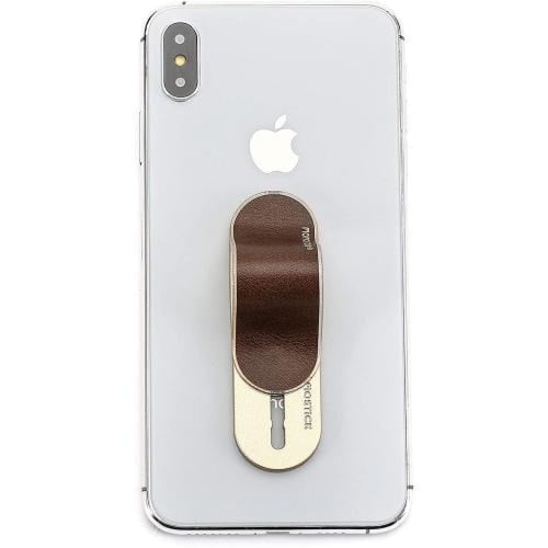 مسكة جوال - مسكة مومستيك جلد بني A-PU-02