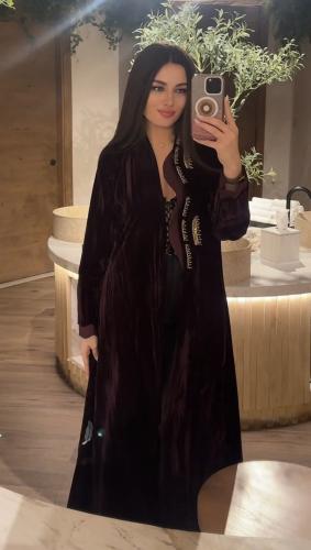 Maroon abaya