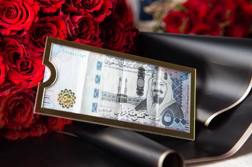 ظرف اكريلك اطار ذهبي