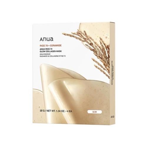 ماسك الأرز والكولاجين لاشراقة البشرة-4 حبات -Anua