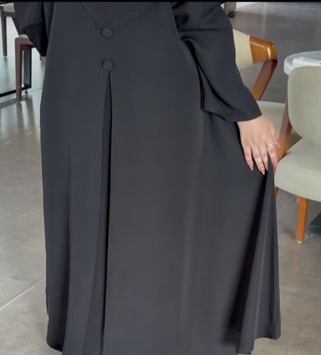 عبايه ساده بكسره من الخلف