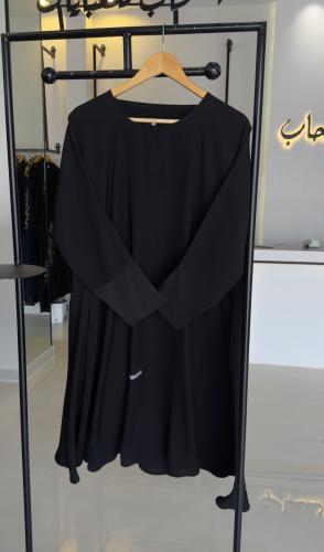 عبايه ساده اكمام استرتش