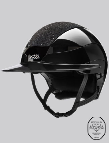 HELMET W/SWAROVSKI TOP AND LOGO SUN VISOR - XANTO