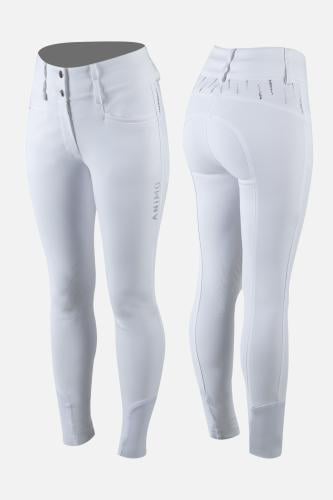 NAPAVALLEY WOMAN'S RIDING PZ BREECHES - White