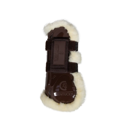 Vegan Sheepskin Tendon Boots Velcro