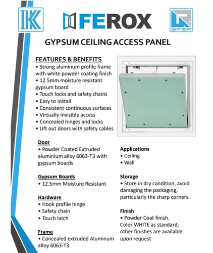 فتحة صيانة للأسقف الجبسية