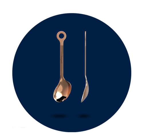 ملعقة اسبريسو من لافازا الإيطالية بتصميم الدائرة ا...