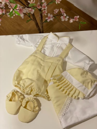 طقم مواليد 4 قطع أصفر