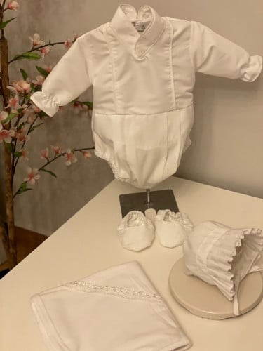 طقم مواليد ابيض 4 قطع