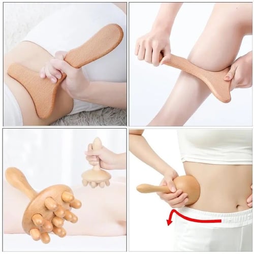 مجموعة تدليك ونحت الجسم بالخشب