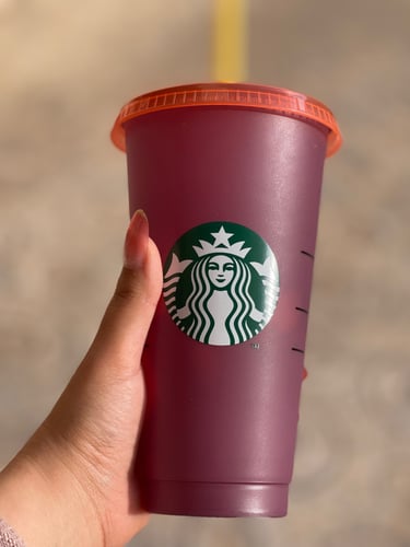 كوب ستار بكس أحمر غامق