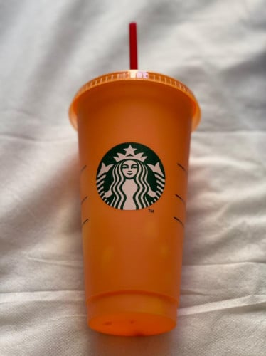 كوب ستار بكس برتقالي